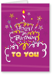 Lolprint Happy Birthday To You Greeting Card ( Multicolor Pack of 1 ) Price List :